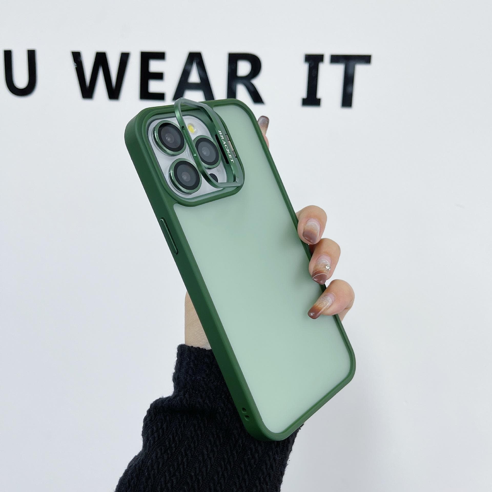 Invisible Bracket Suitable for Apple 15pro Mobile Phone Case Skin Feeling IPhone 14 Lens Film 13 Matte Protective Cover iPhone11
