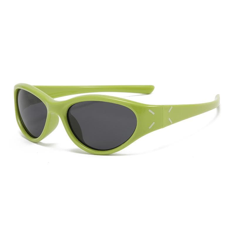 New Cat-eye Childrens Sunglasses UV Protection Silicone Frame Fashion Kids Shades Outdoor Sun Glasses 23089