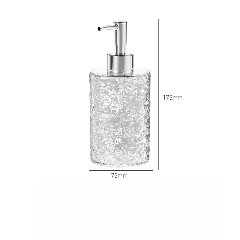 1pc Soap Dispenser With Pump, Refillable Bathroom Soap Dispenser, Transparent Wave-Design Bottles For Storage Facial Cleanser Pack of 1
