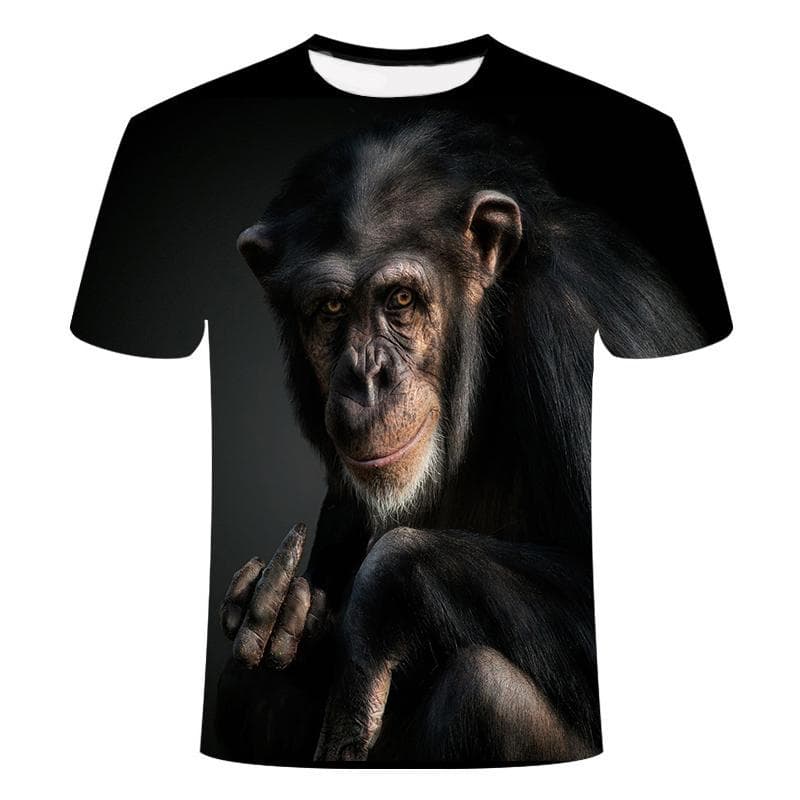 3D Fashion Funny Monkey Graphic t shirts Summer Casual Animal Pattern Men's t-shirt New Hip Hop Print Short Sleeve t-shirts Tops 6XL