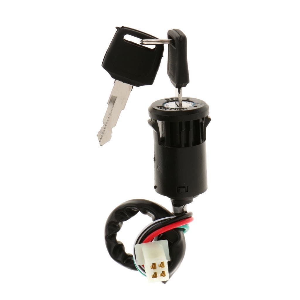 Ignition Start Key Lock Switch 4 Wire for 50-250cc Mini Quad ATV Dirt Bike Scooter Motorcycle black