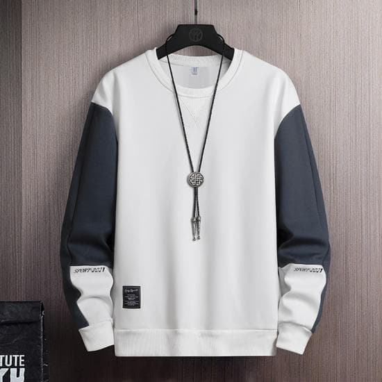 2024 Brand Hip Hop Men Hoodies Autumn Mens Sweatshirts New Casual Solid Pullover Street Wear Clothing Mens Harajuku Tops L white