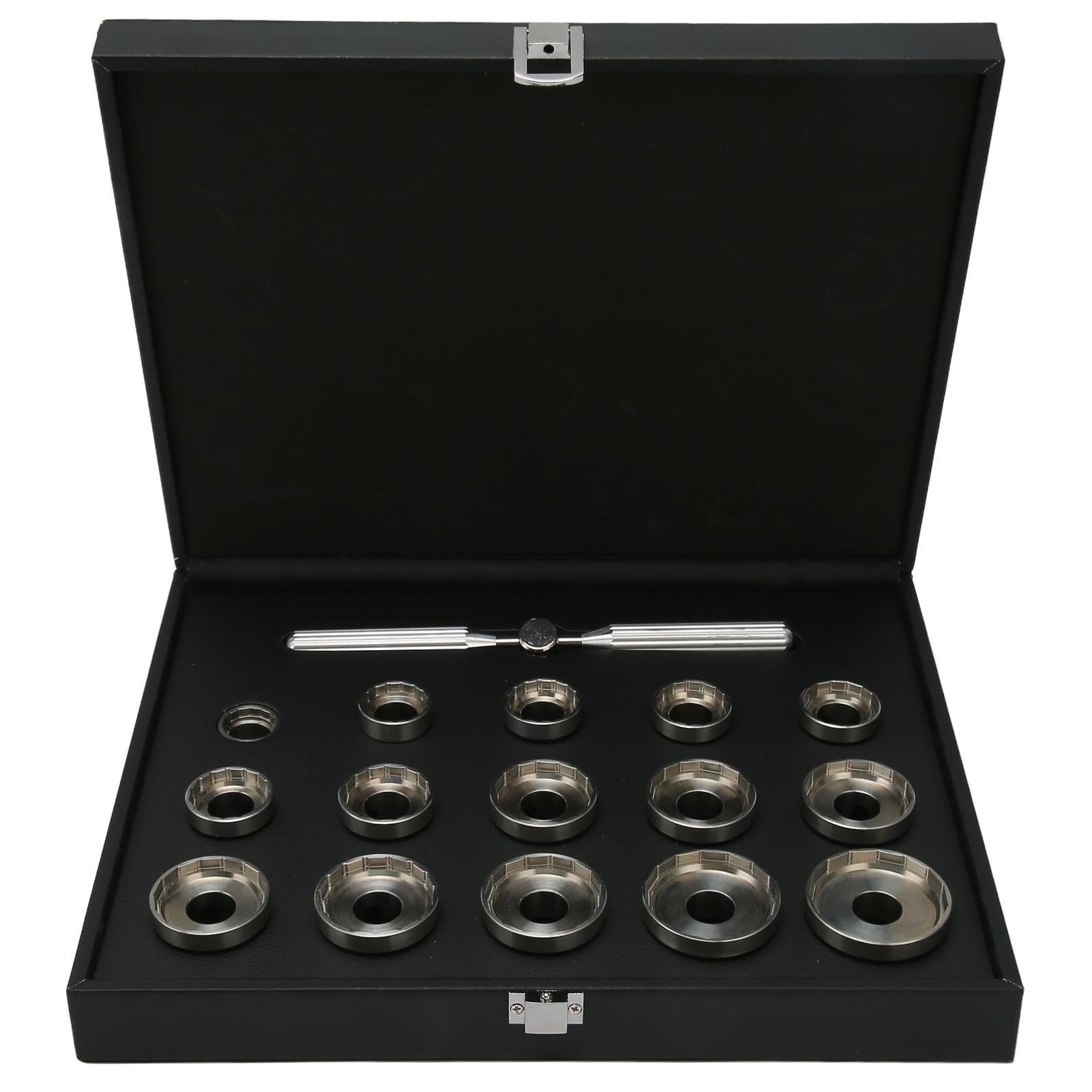 15 Dies Watch Back Cover Opener Kit Different Sizes Stainless Steel Watch Back Cover Removal Repair