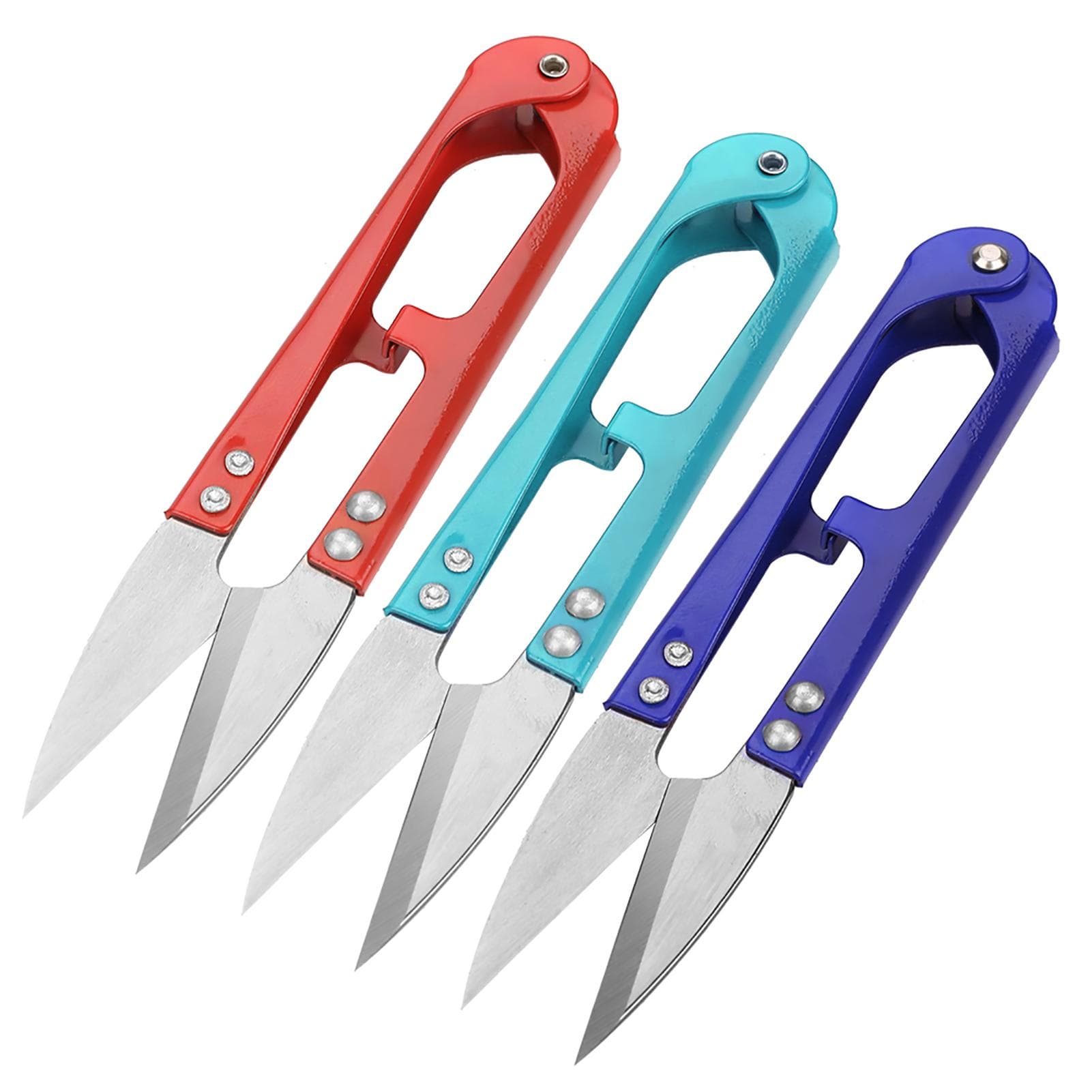12 pcspack Mixed Color Small Yarn Scissors Thread Scissors for Household Use