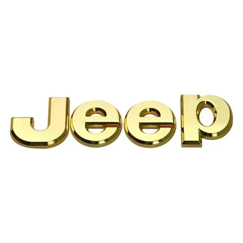 For Jeep Car Front Hood Emblem for JEEP Grand Cherokee Wrangler Renegade Patriot Liberty Compass Rear Trunk Side Badge Sticke gray