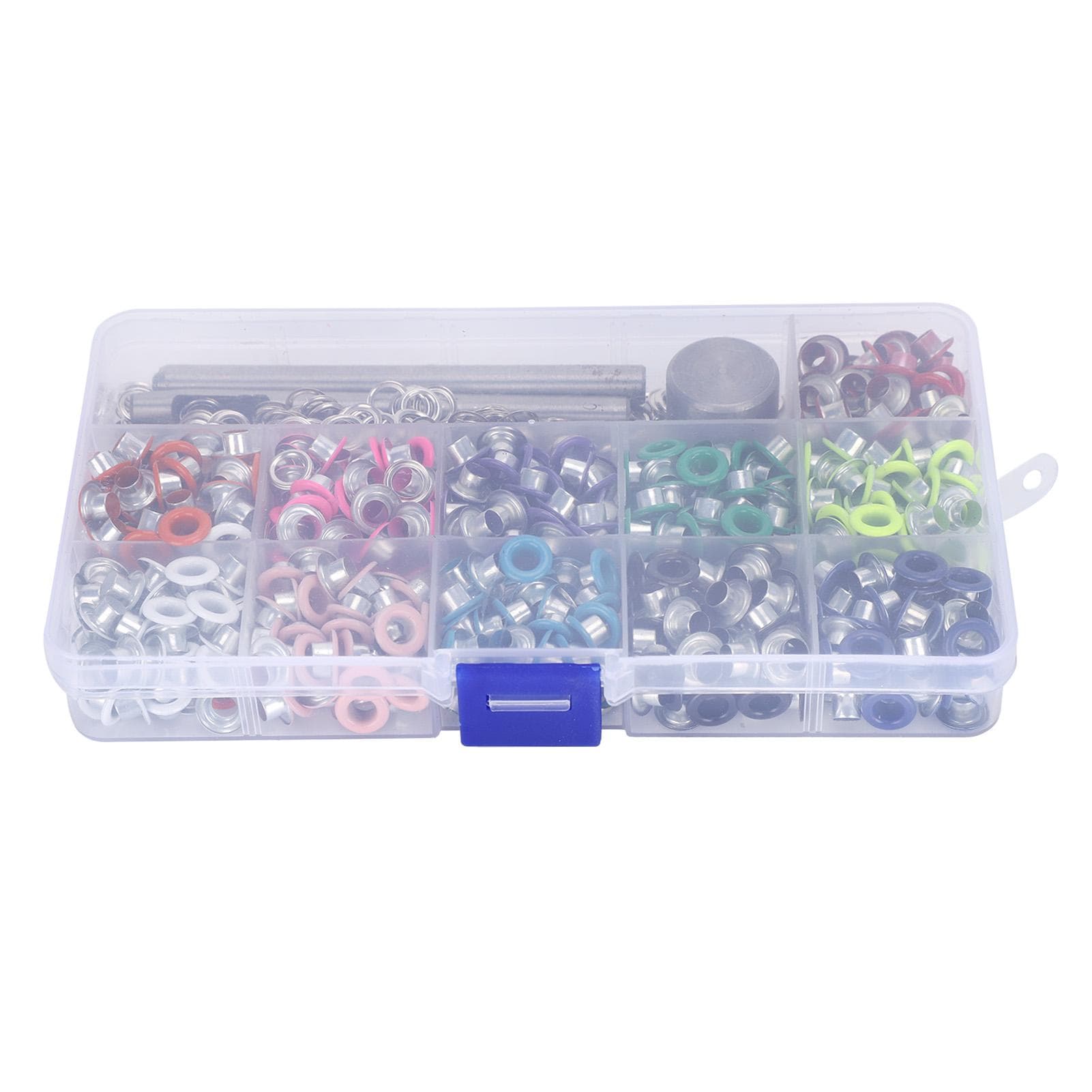 Eyelets Set Grommets Kit Boxed MultiColor Hollow Rivet DIY Project Craft Metal Tool KQ201
