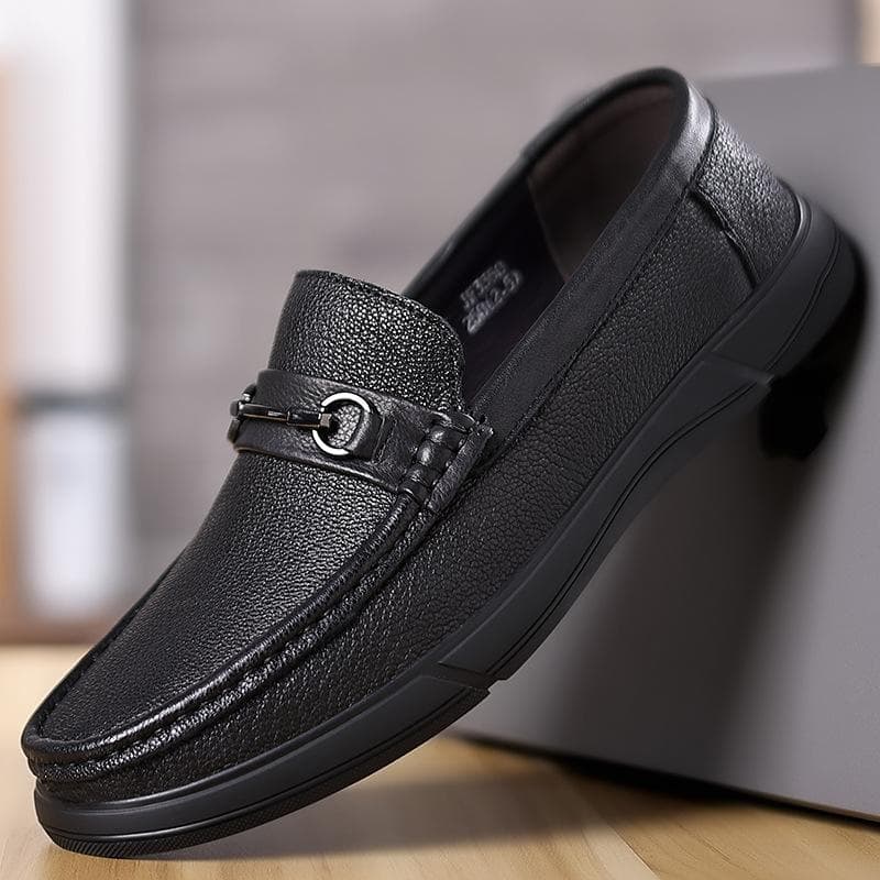 Men's Doudou Shoes Slip-on Leather British Driving Sheepskin Men's Shoes Soft Bottom Casual Lazy Shoes Men's Spring and Summer New 44