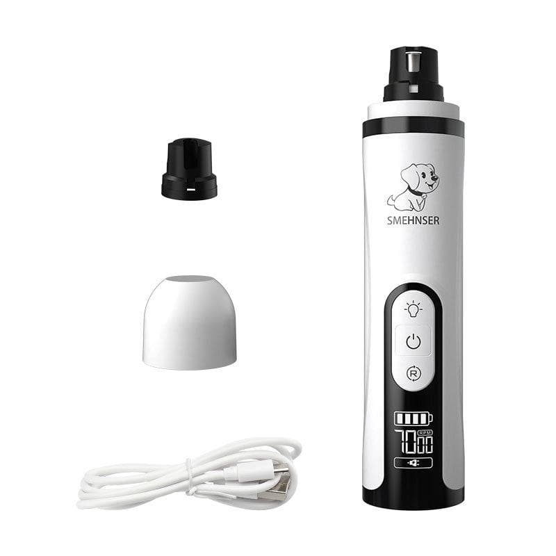 Electric Pet Nail Grinder With LED Light Cat Dogs Nail Clippers USB Rechargeable Paws Nail Cutter Pet Nail Grooming Trimmer