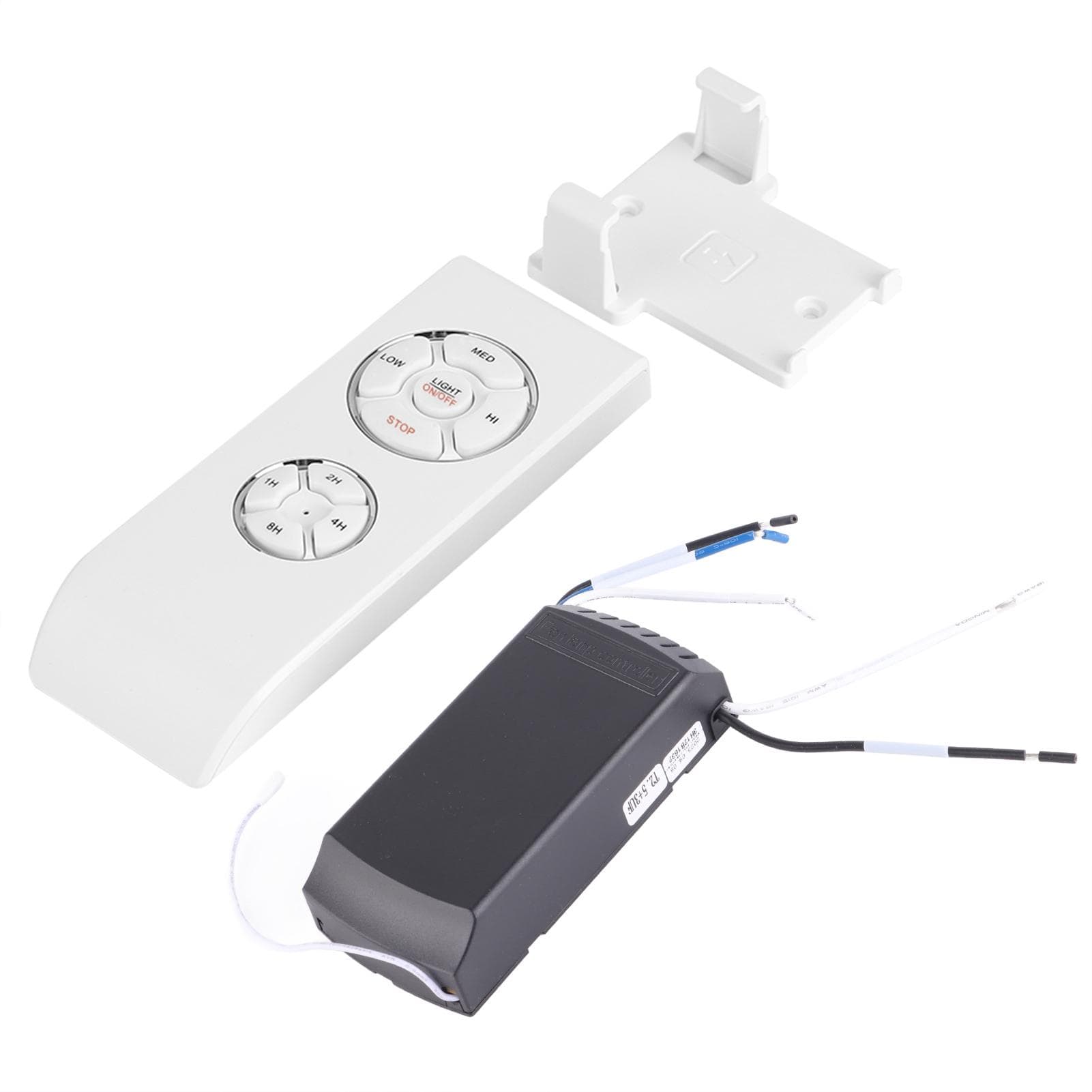 4 Timing 3 Speeds Universal Ceiling Pendant Fan Lamp Wireless Remote Controller Kit white