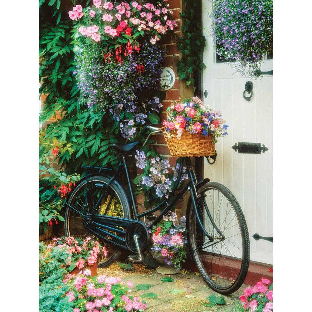 Diamond Painting Landscape Embroidery Cross Stitch Kit Diamond Embroidery Flower Bicycle Picture 20X30CM