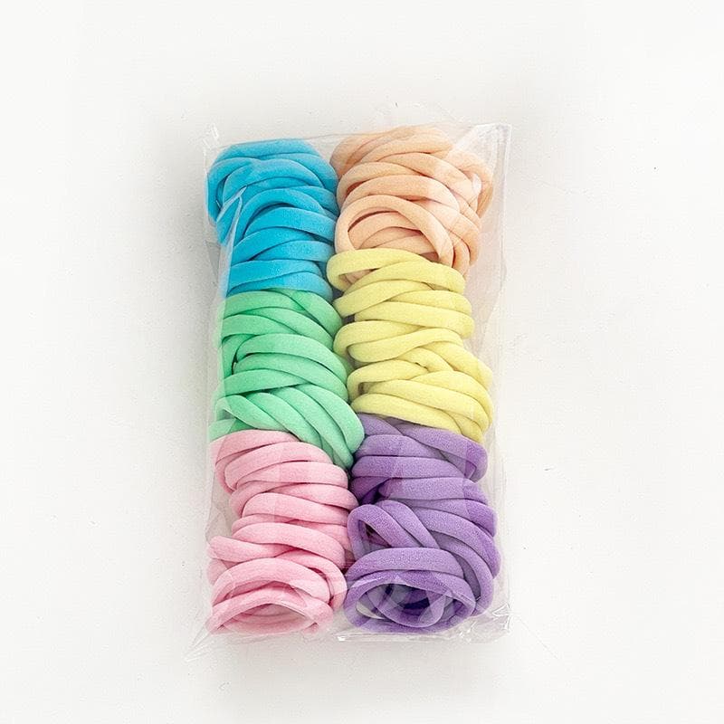 50Pcs/set High Elasticity Hair Rope Multiple Colors Elastic Hair Bands Hair Ring Rope Hair Accessories