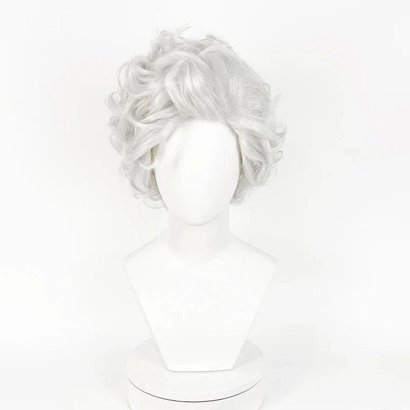 Astarion Cosplay Wig Baldur's Gate3 Vampire Wig High Quality Slivery Curly Heat Resistant Hair Anime Cosplay Wigs + Wig Cap One Size