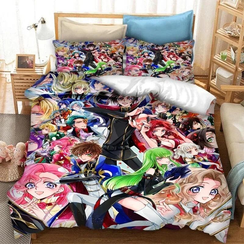 Fashion 3D Printed Anime Code Geass Duvet Cover Bedding Set Double Twin Full Queen King Adult Kids Bedclothes Quilt Cover 70x133cm 2pcs