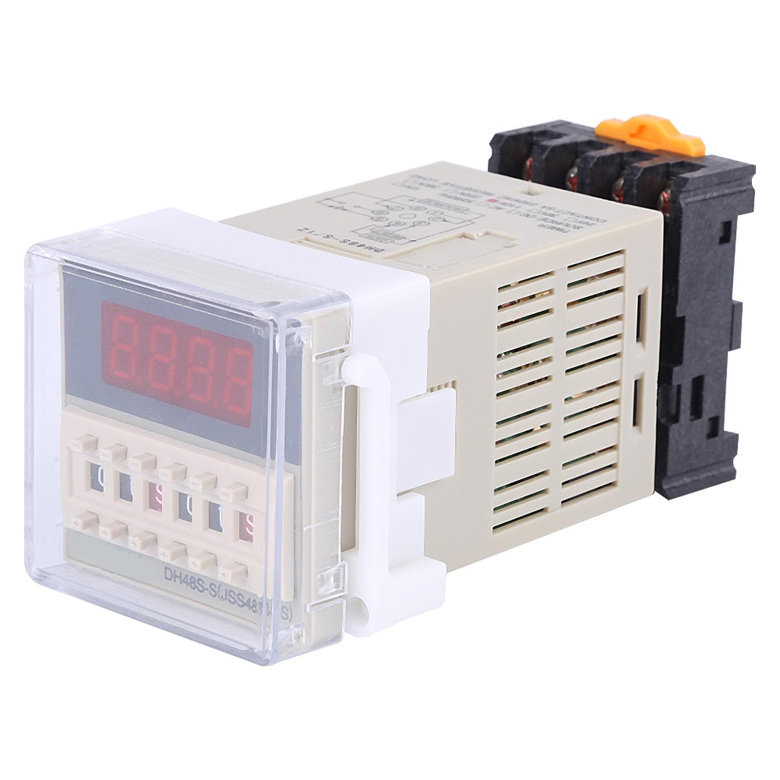 110V AC DH48S S 0.1s~99h Cycle Control Digital Display Time Relay with Base