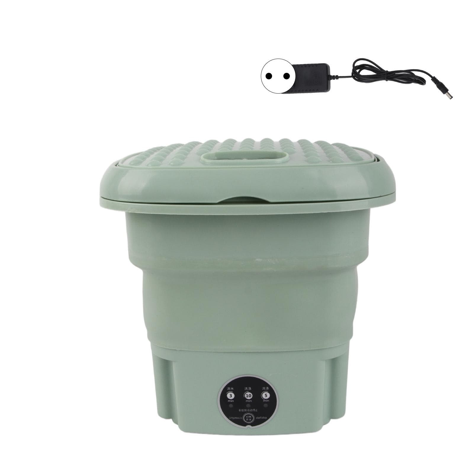 Portable Mini Washing Machine Folding Underwear Socks Washer for Student Dormitories Apartments green
