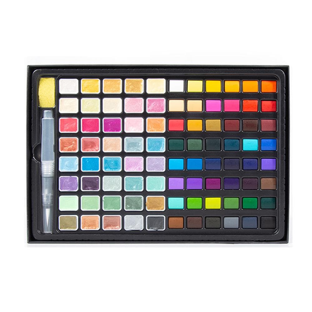 H&B Watercolor Paint Set 88 Colors Professional Art Supplies Including 40 Pearlescent and 48 88 colors multicolour
