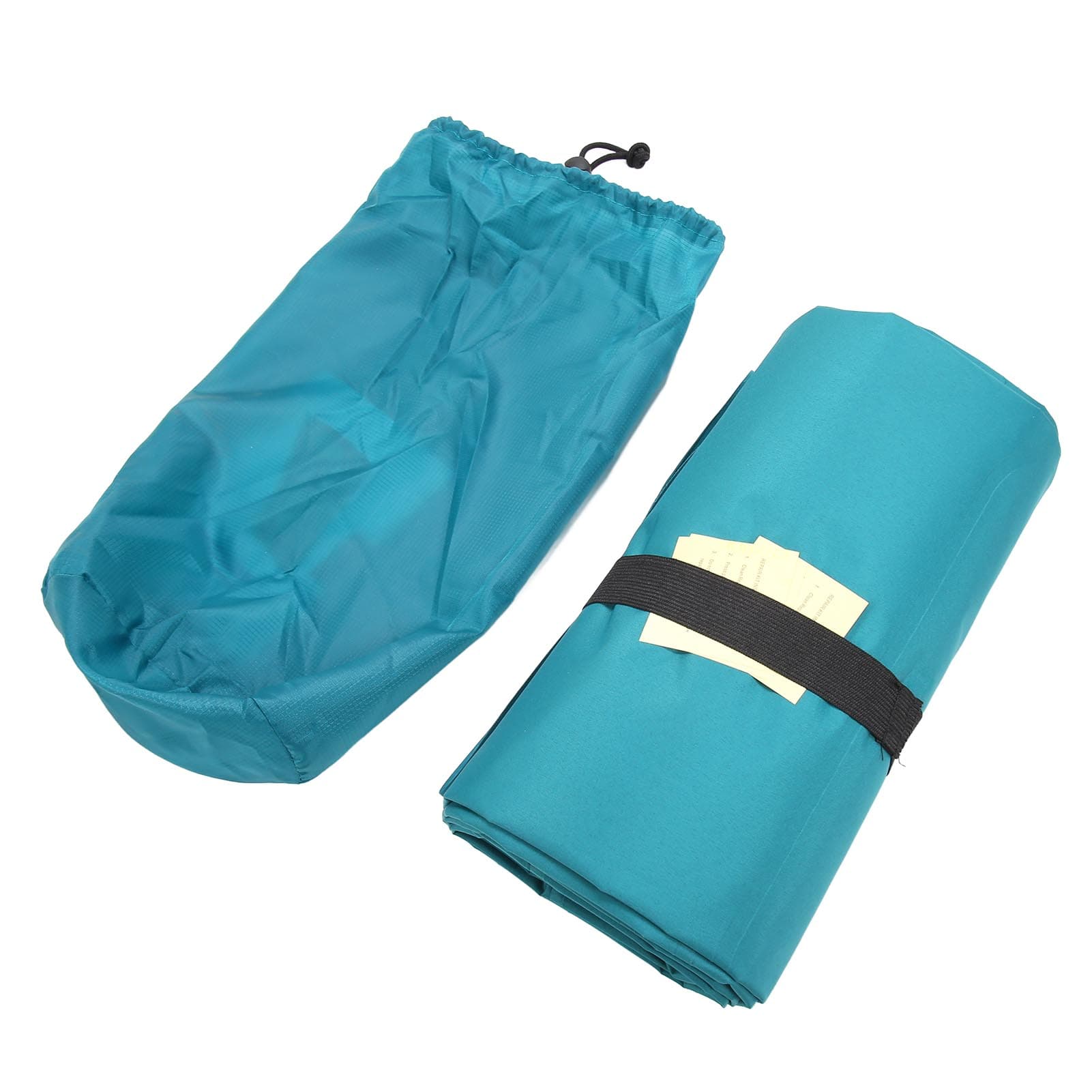 Inflatable Camping Mat Blue Ergonomic Foot Press Inflating Waterproof Camping Sleeping Pad with