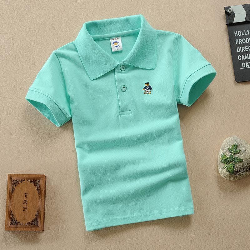 Summer Kids T-shirt Toddler Boys Tees Casual Short Sleeve Polo T Shirt Tops 10/115cm