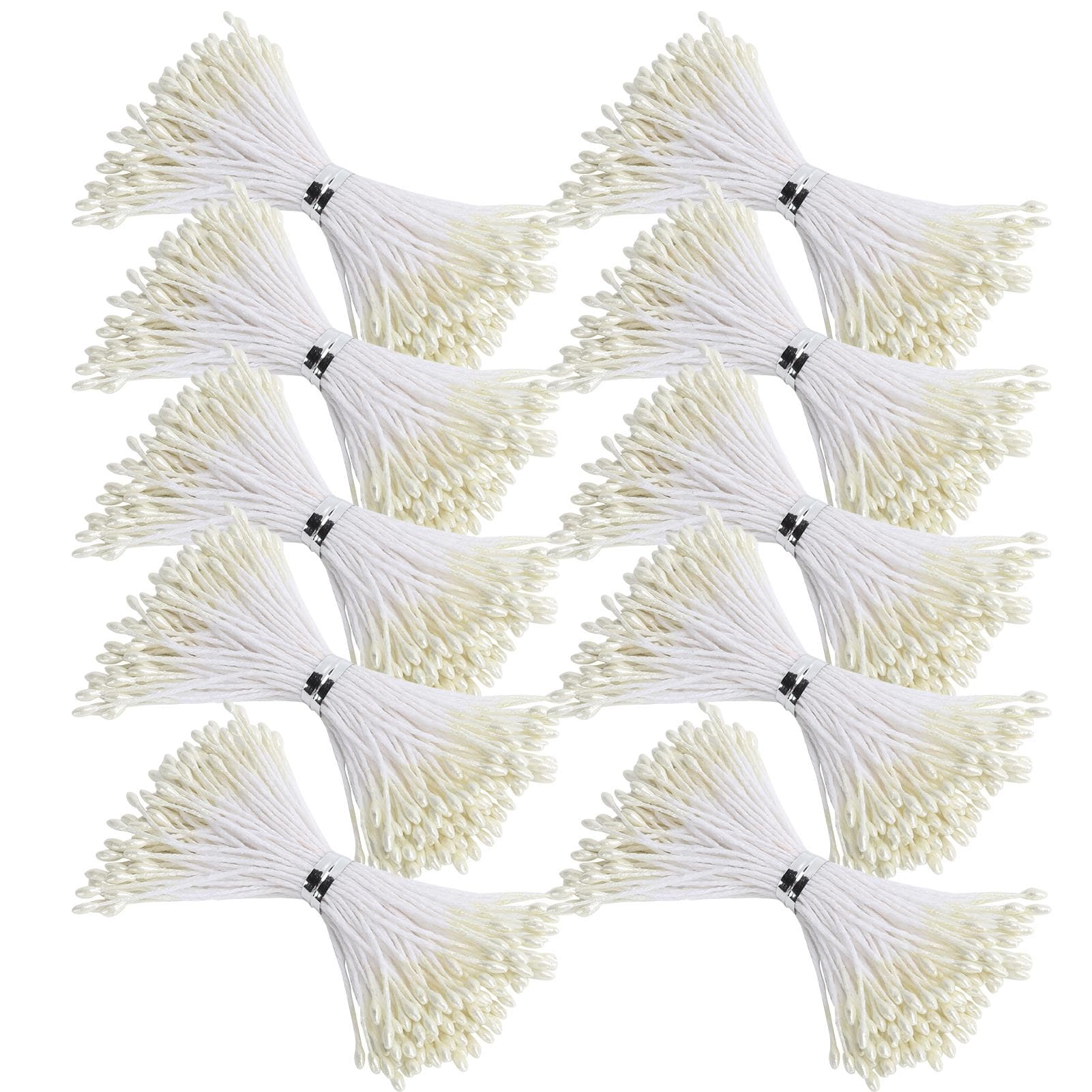 900Pcs Flower Stamen Artificial CreamColored Gypsum Bouquet Decoration Handicraft Materials(3mm(#4)