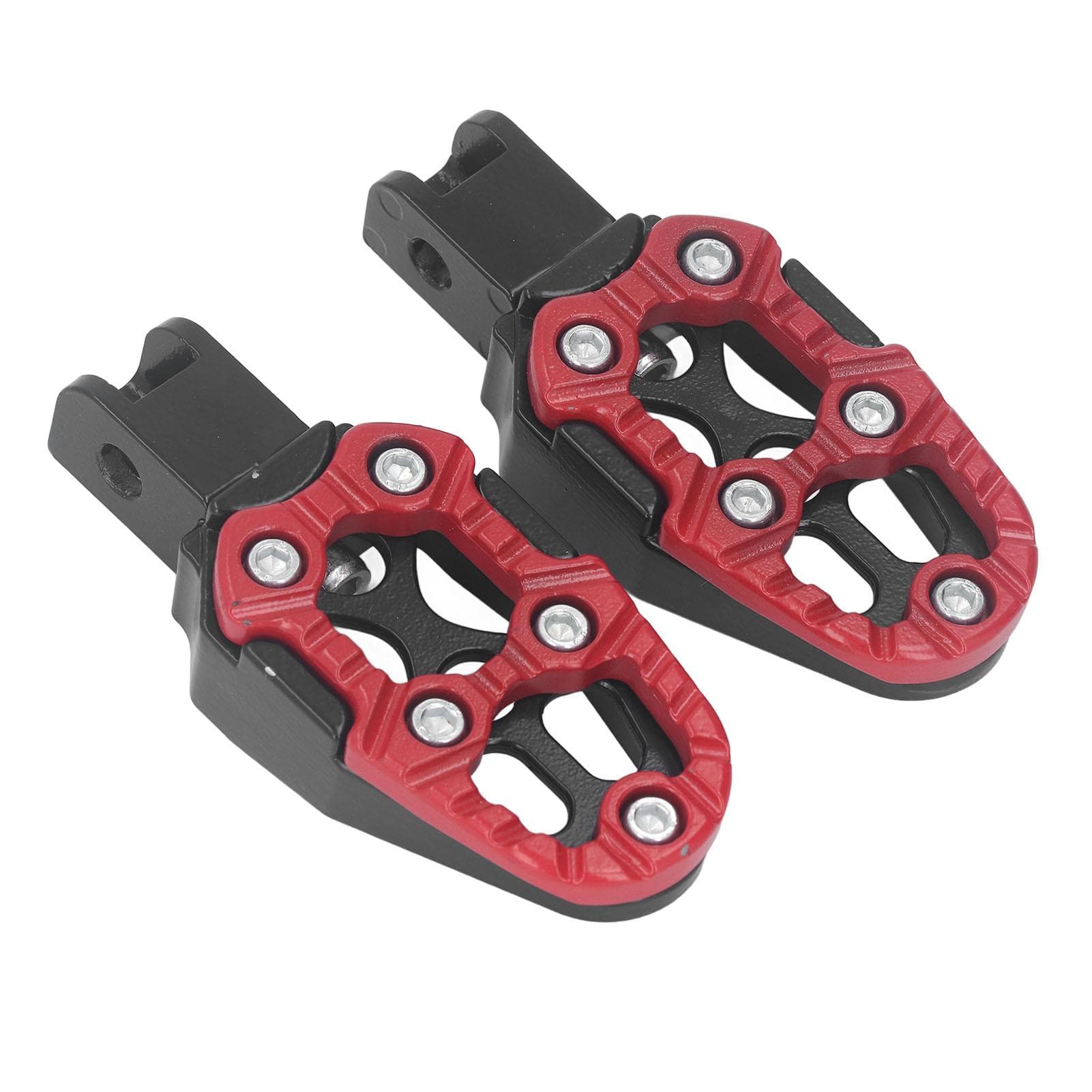 Motorcycle Foot Pegs Aluminum Alloy Fadeproof Universal Anti Slip Motorcycle Rear Foot Rest Pedal red
