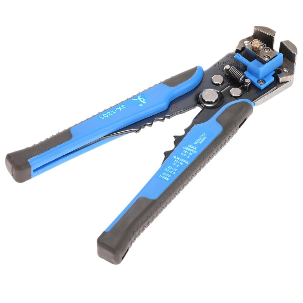 Multifunctional Automatic Adjustable Cable Wire Stripper Cutter Crimping Tool Peeling Pliers blue