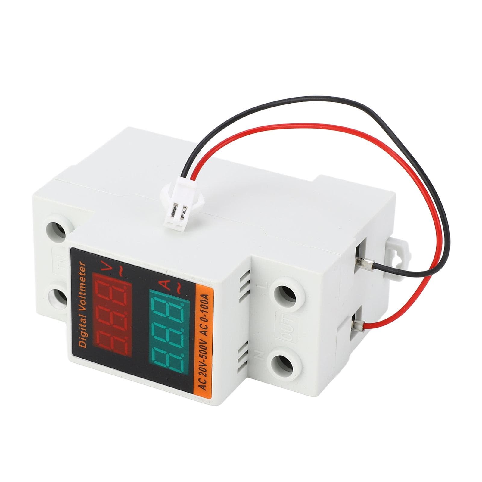 AC20?500V 0?100A Voltmeter Ammeter LED Display Rail Type High Accuracy AC Current Voltage Meter