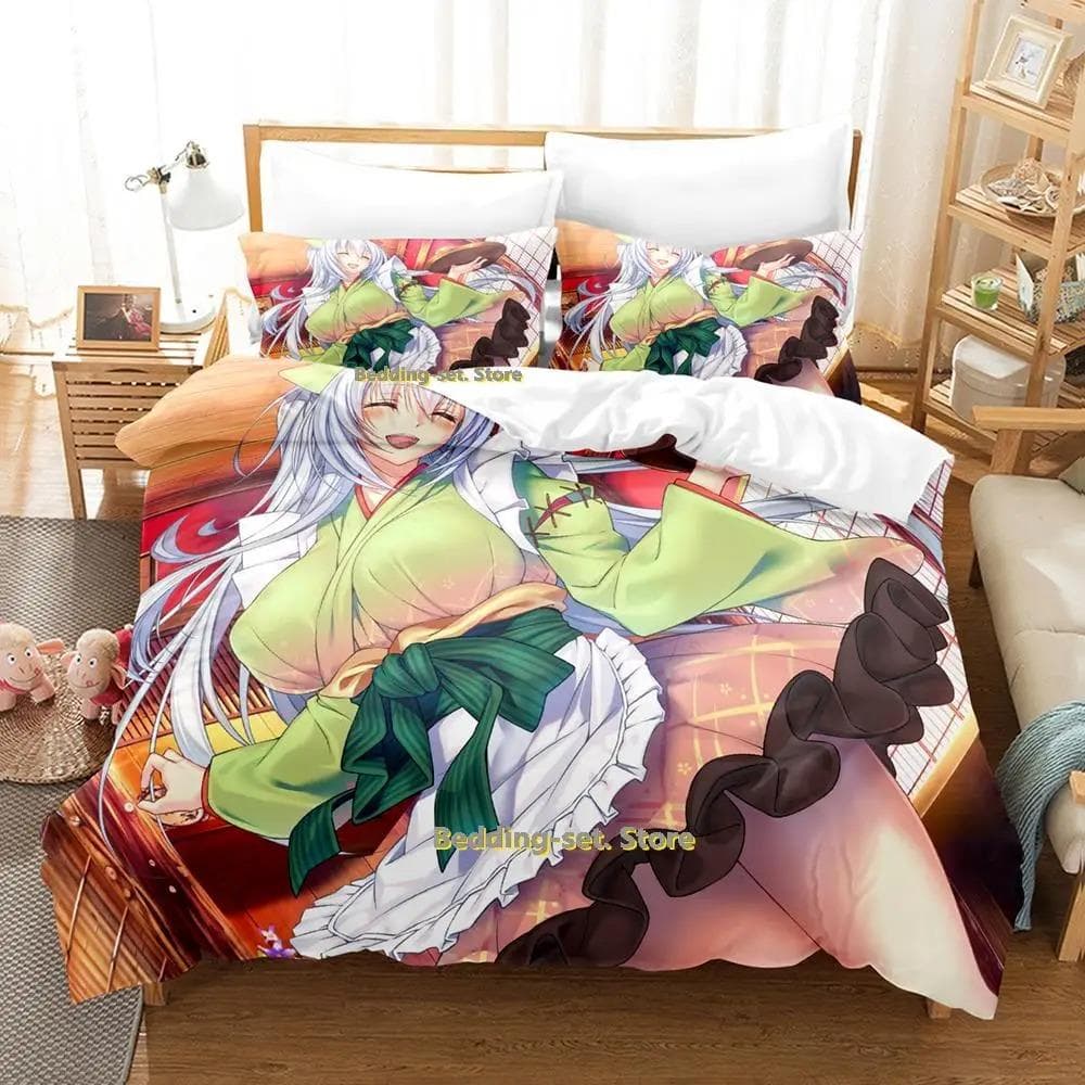 Kawaii Amakano Bedding Set Single Twin Full Queen King Size Bed Set Adult Kid Bedroom Duvetcover Sets Anime parure de lit Bed 70x133cm 2pcs