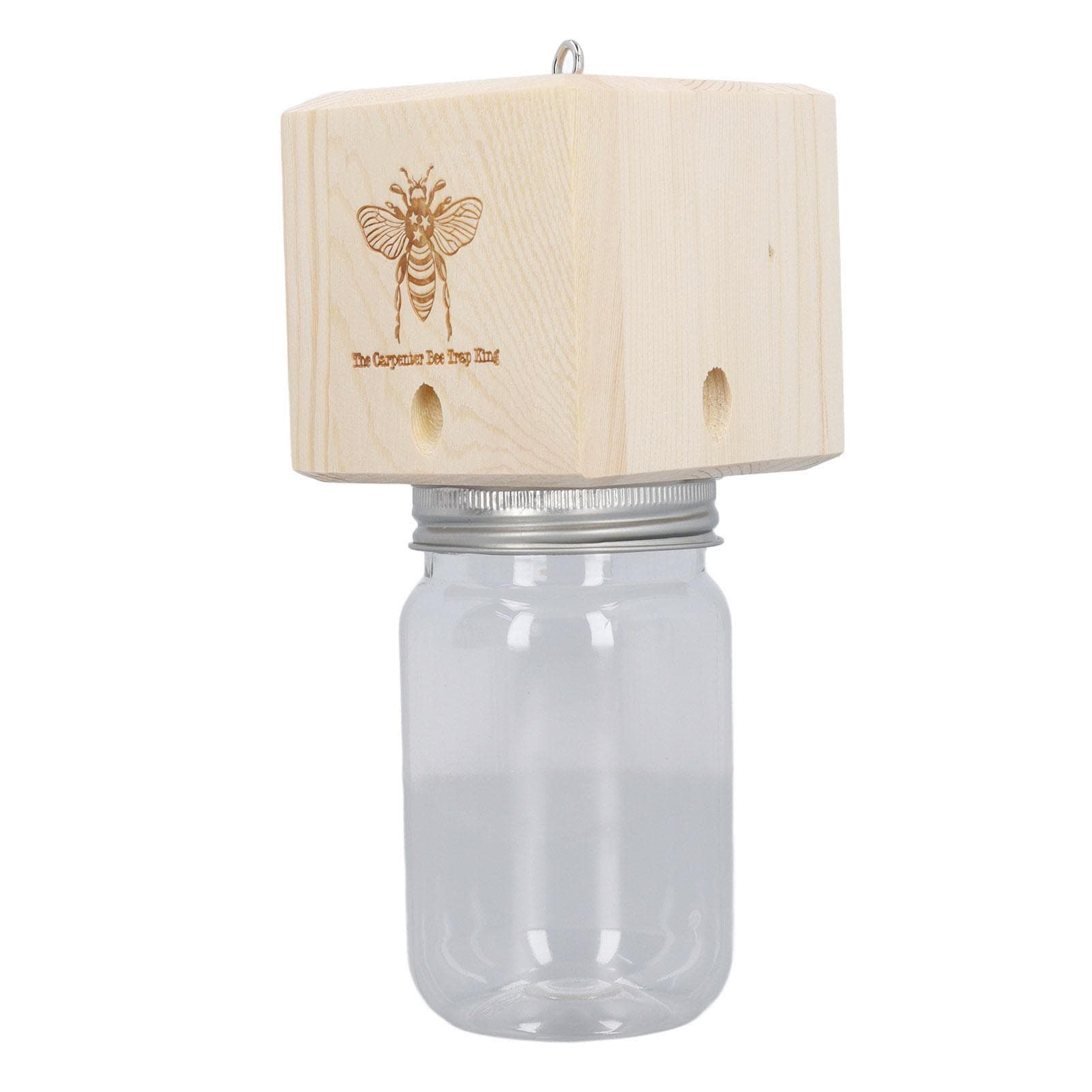 Wood Carpenter Bee Trap Safe Hanging Wood Boring Bee Trap for Yard Garden Deck Eaves