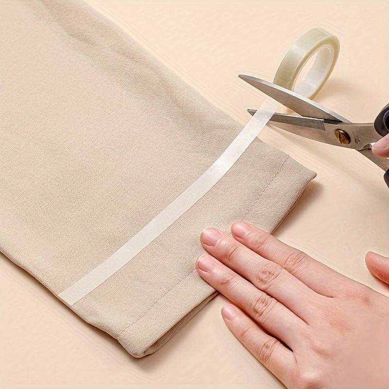 Double-Sided Adhesive Hem Tape for Fabric, 5m Roll - Easy No-Sew Hemming Strip, White, Waterproof, Iron-Free Pants & Clothing Hemming Tape