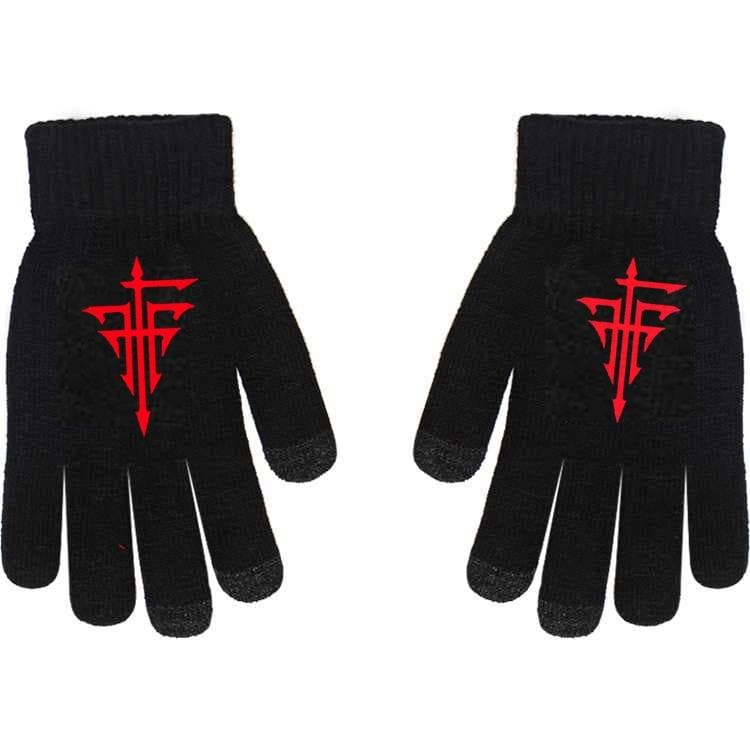 One Piece Luffy Chopper Zoro Nami Anime Online Game Peripheral Gloves Full-finger Black Non-slip Thickening To Keep Warm Average Size