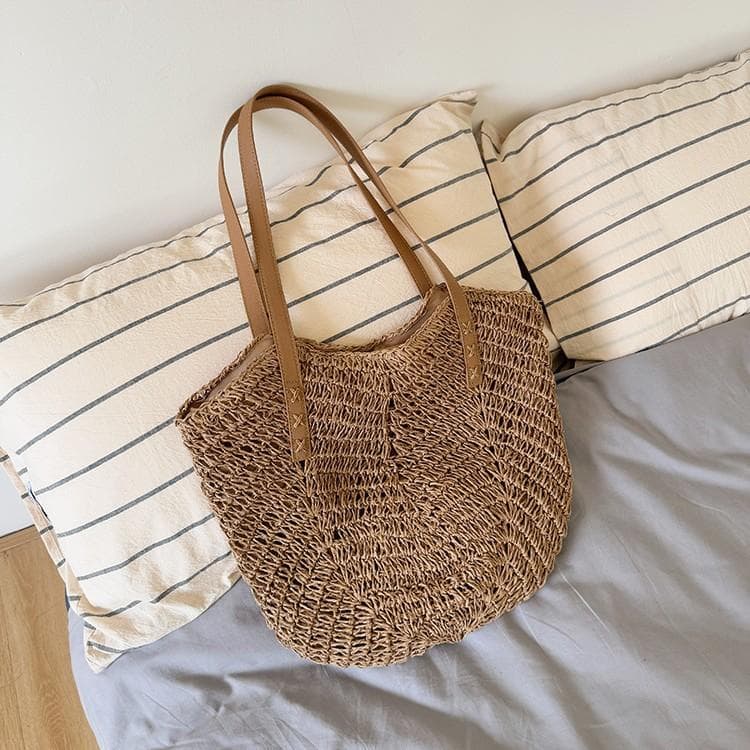 Bag Women Beach Beach Holiday Bag Shoulder Bag Niche Design Summer Hollow Straw Bag