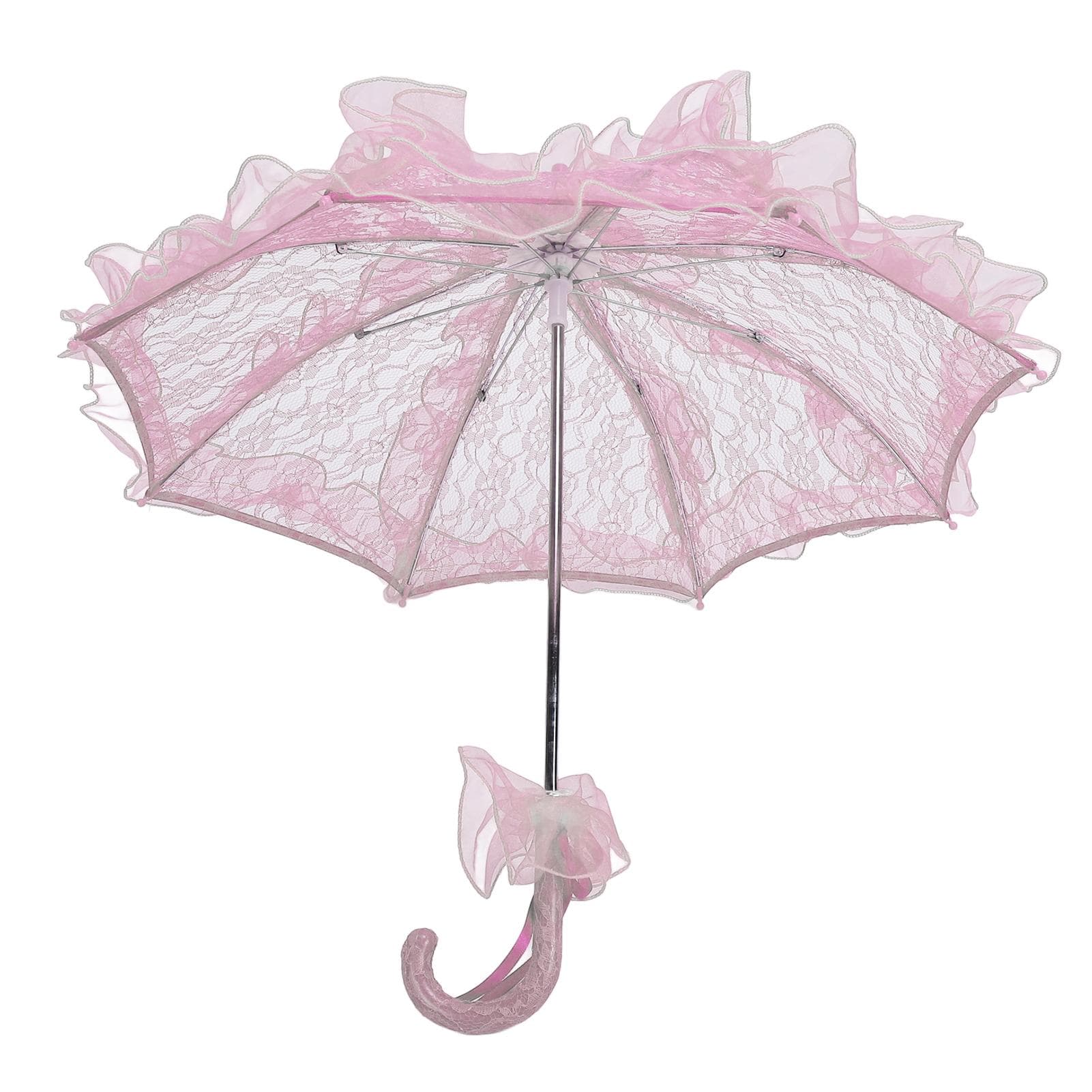 Lace Parasol Umbrella Hand Made Wedding Bridal Lace Umbrella Elegant Decorative Lace Umbrella pink