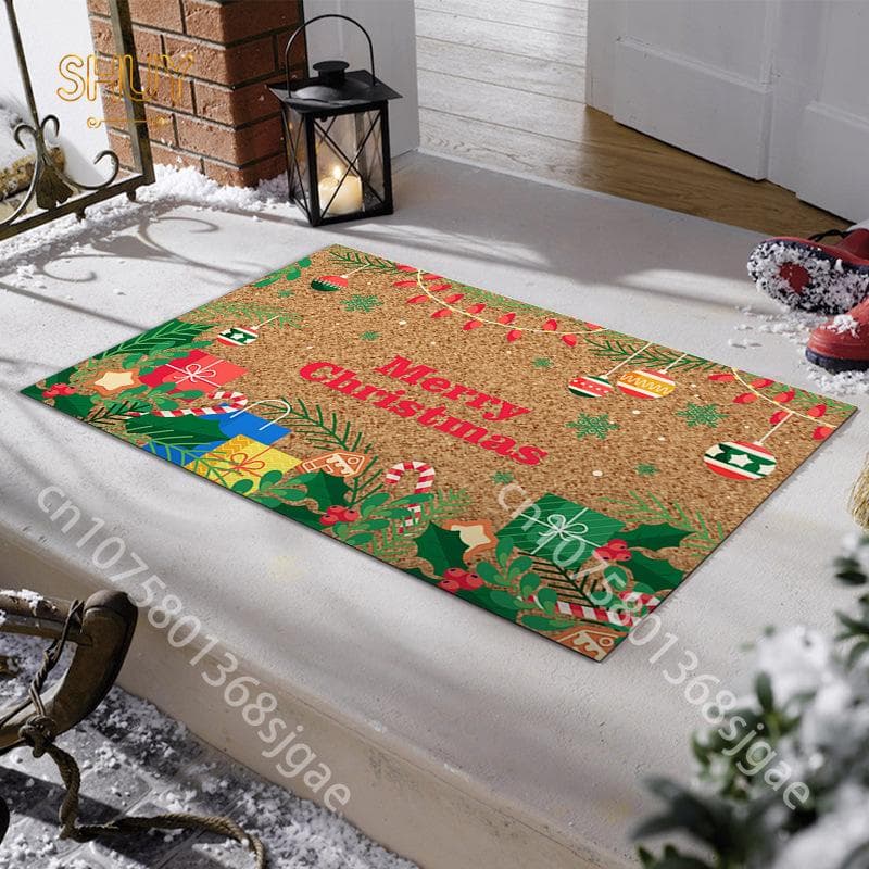 Nutcracker Bathroom Rug Christmas Doormat Kitchen Carpet Anti-slip Flannel Bath Living Room Hallway Floor Mats Bedside Foot Mat 30x50cm-12x20in