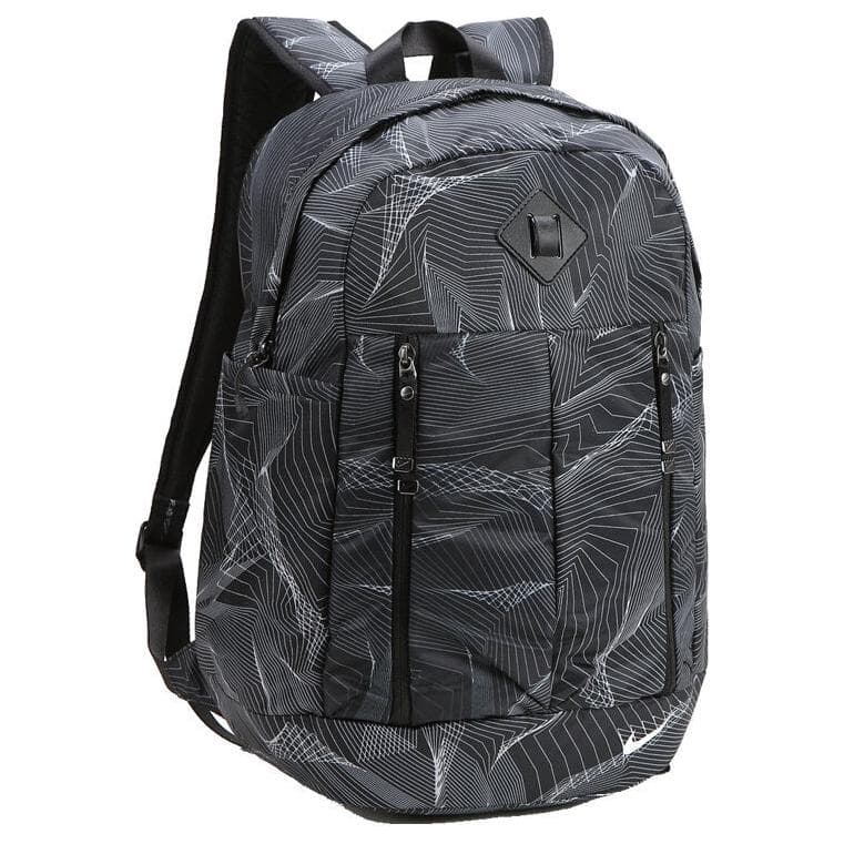 Nike Logo Zipper Backpack Unisex Backpacks Black BA5242-013 Black