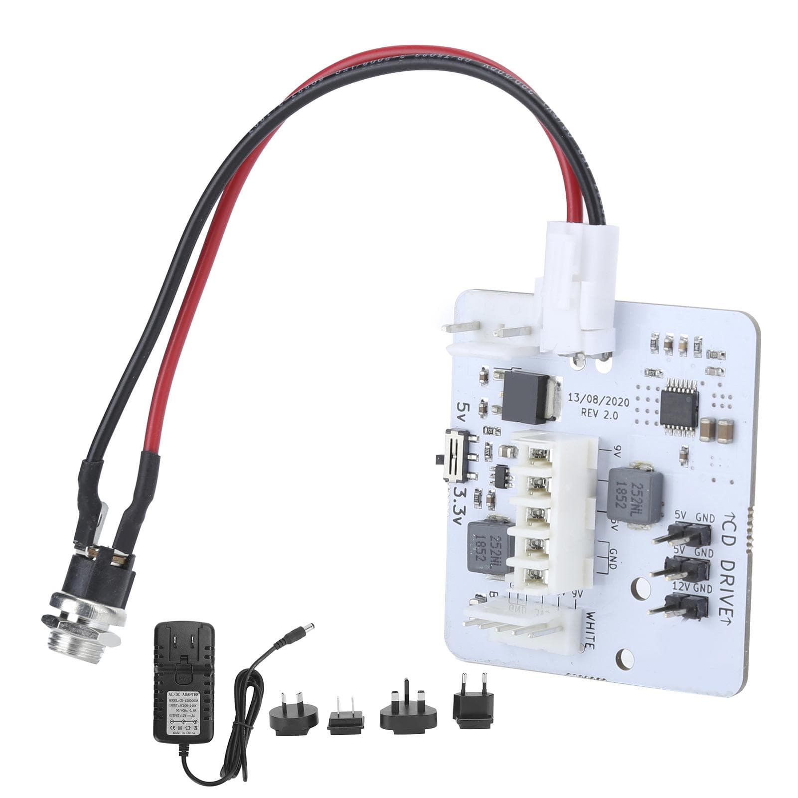 12V Power Supply Replacement Kit Rev2.0 Versions for Sega Saturn Game Machine 100‑240V EU Plug