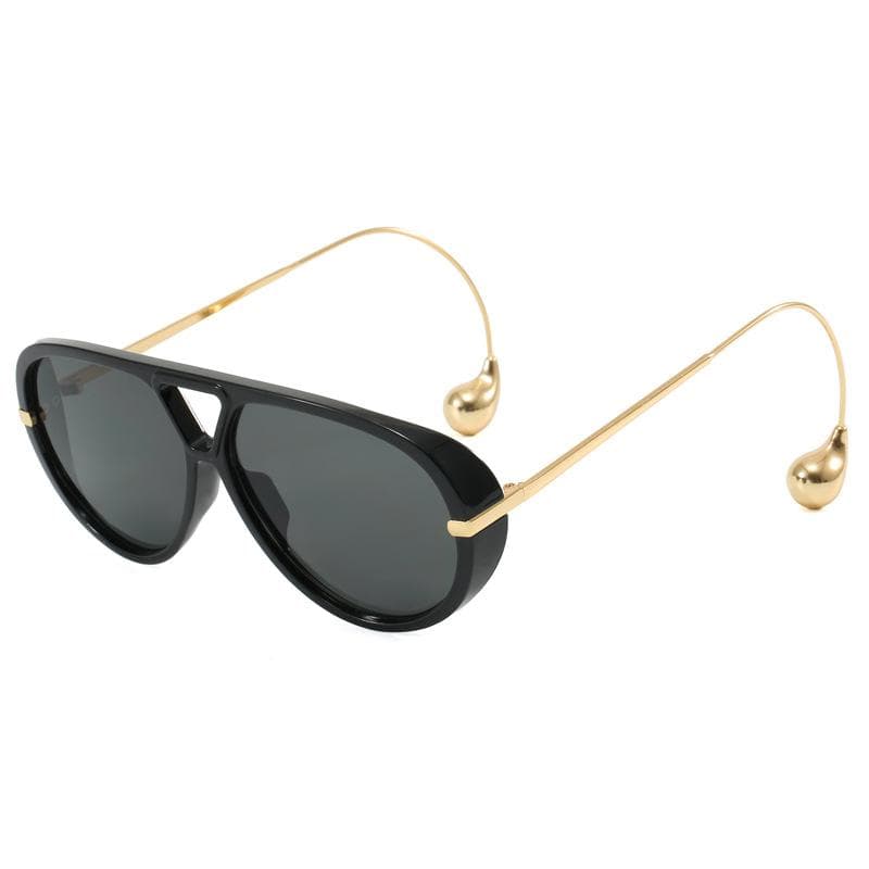 New Fashionable Double Bridge Gradient Sunshade Women Luxury Sunglasses Oversized Pilot Design