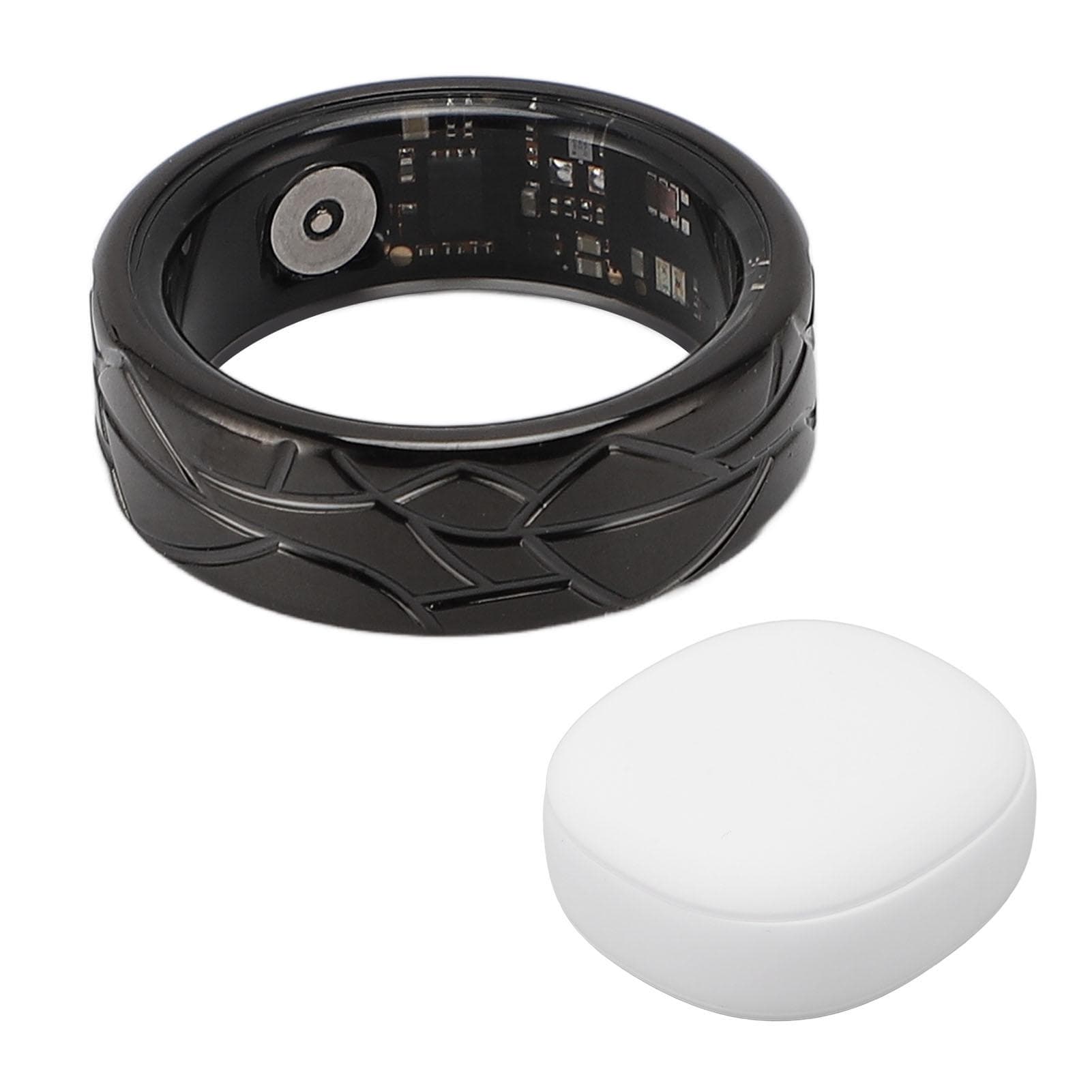 Smart Ring Fitness Tracker Wearable Sleep Monitoring Water Resistant Multifunctional Ring for Size 11