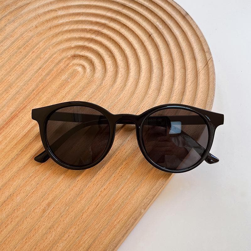 Korean Style Kids Sunglasses Trendy Round Frame UV400 Protection Tinted Lens Fashion Personality Small Sun Shades