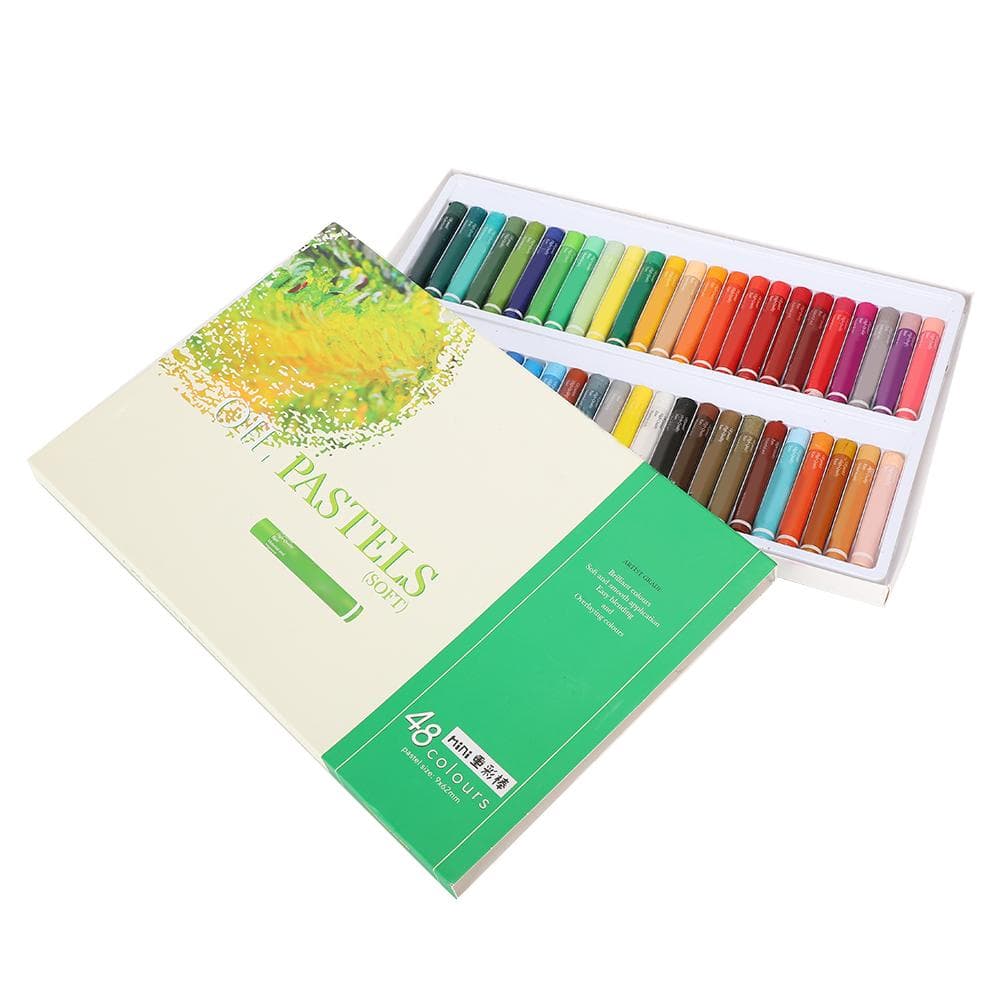 Oil Pastel 48 HeavyColor Crayon Set Washable Children Student Cartoon Painting Pastel Pencil