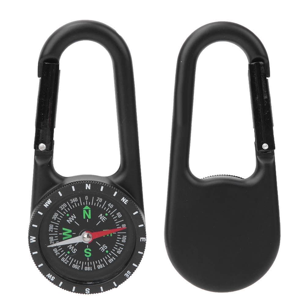 DC40T Zinc Alloy Portable Carabiner Compass with Graduated Ring Outdoor Navigation Tools