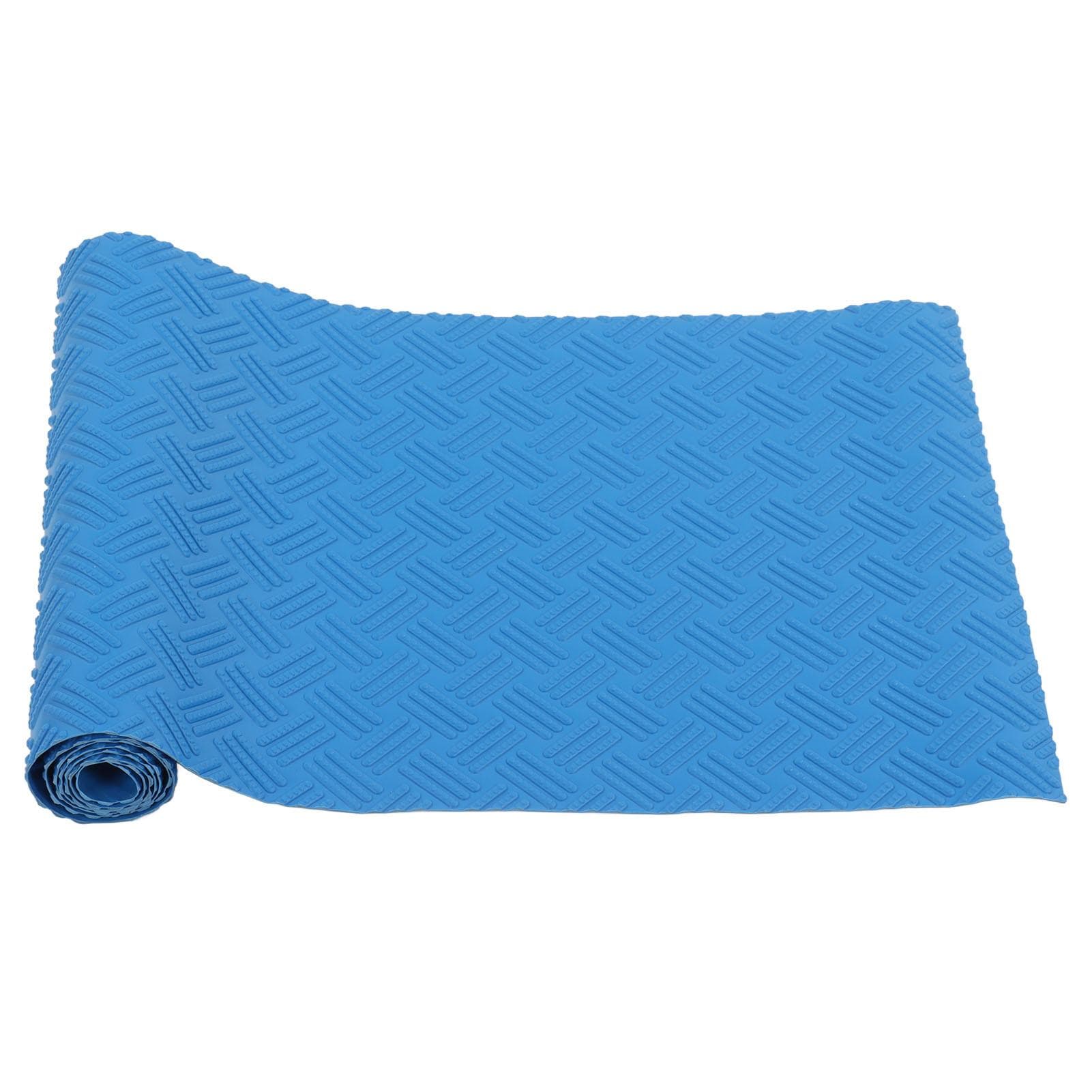 Swimming Pool Protective Ladder Mat Non Slip Replacement Ladder Rubber Pad Blue for Pools Wavy