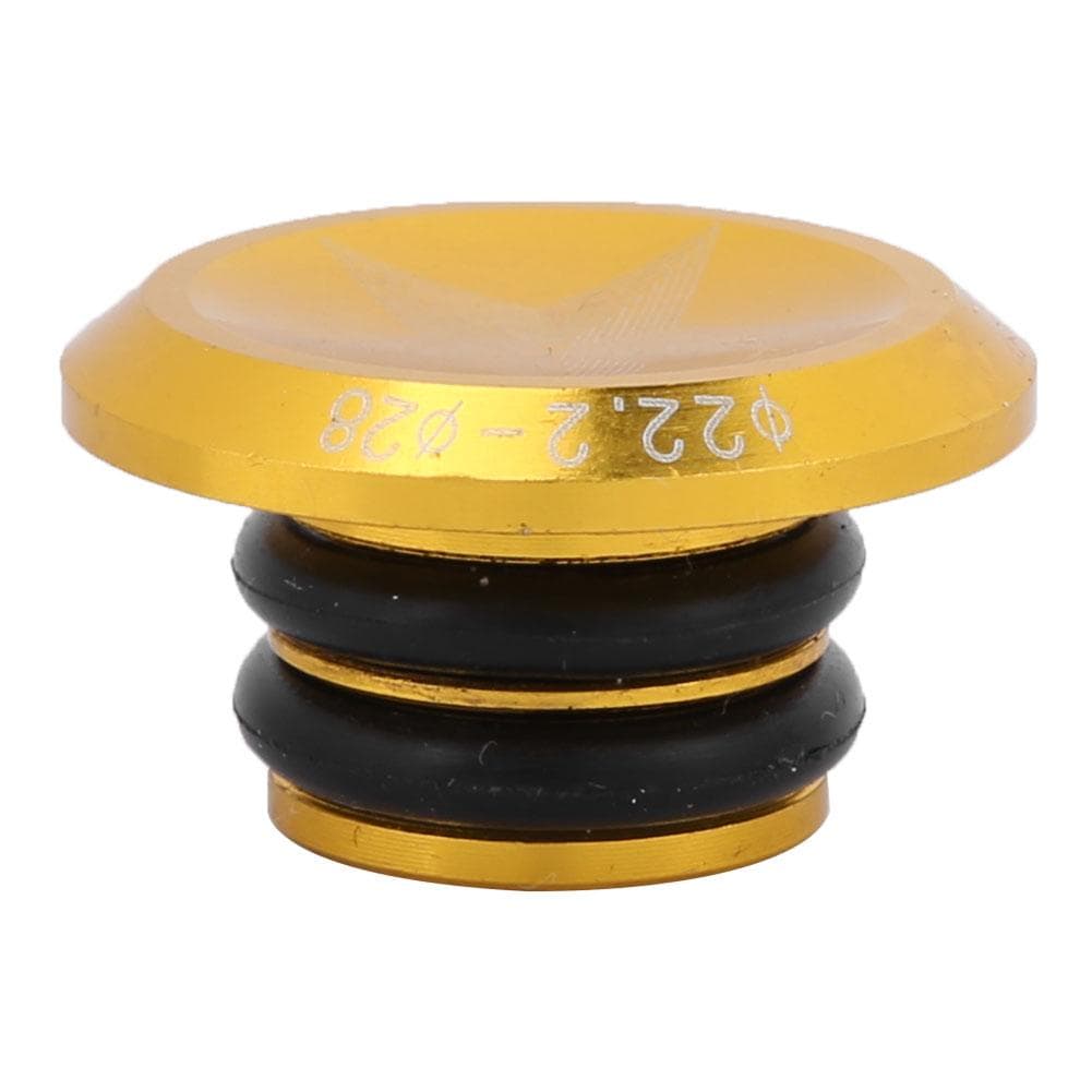 1 Pair Aluminum Alloy Road Bike Bicycle Handlebar Handle Grip Bar End Plug Cap Parts(gold)