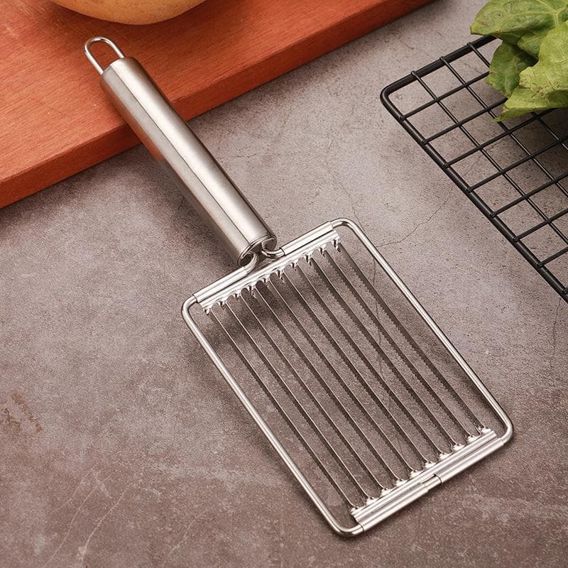 Creative Tomato Potato Slicer Stainless Steel Ham Cutter Manual Food Processors Fruit Kiwi Tools Novel Kitchen Accessories silver