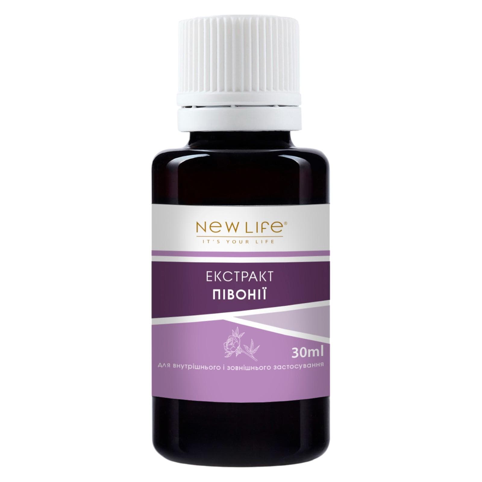 Peony Extract Tincture Herbal Liquid Supplement Dietary New Life 30 ml (course 2 weeks)
