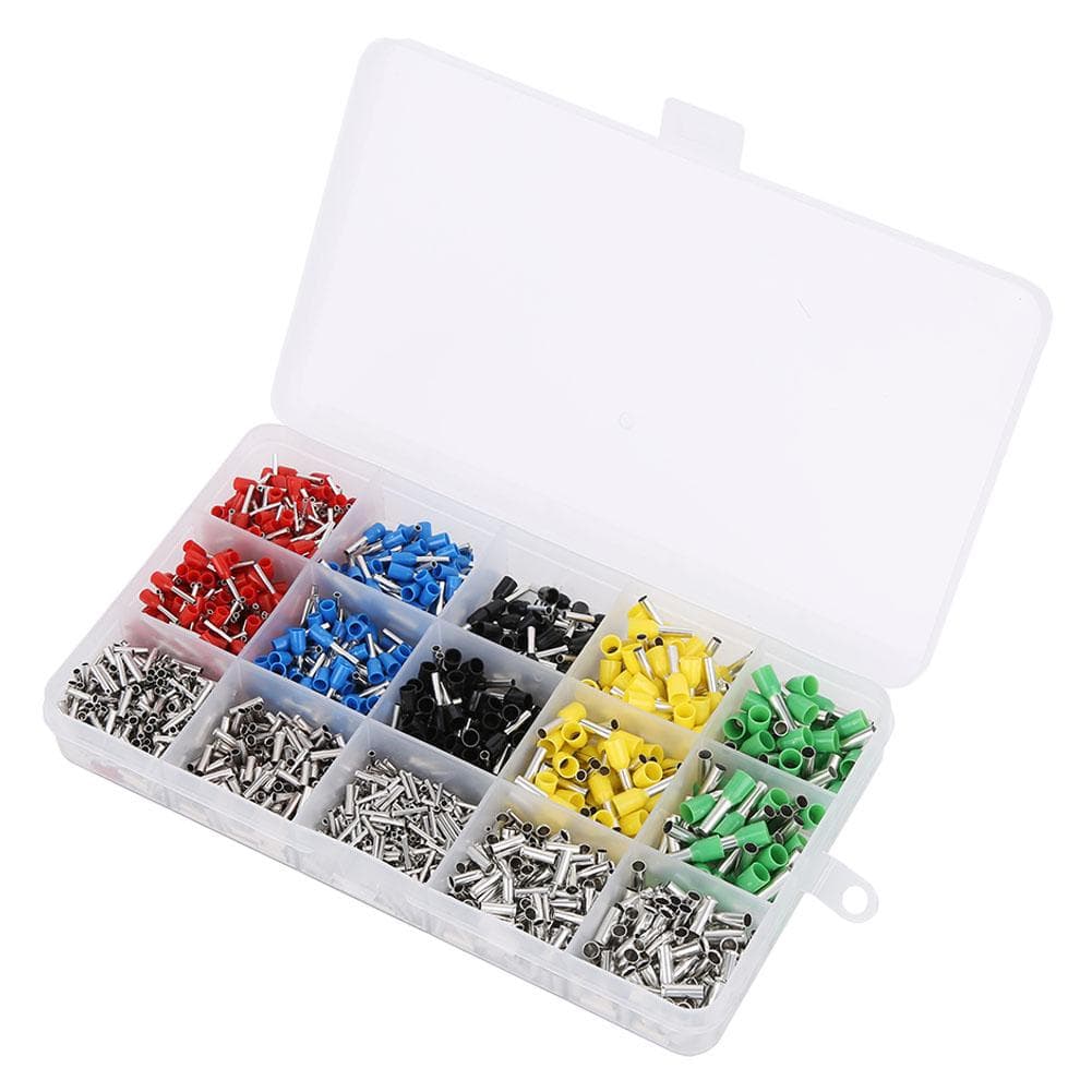 1640pcs Crimp Terminals Tube Type ColdPress Wire Terminals Connector Assortment Kit