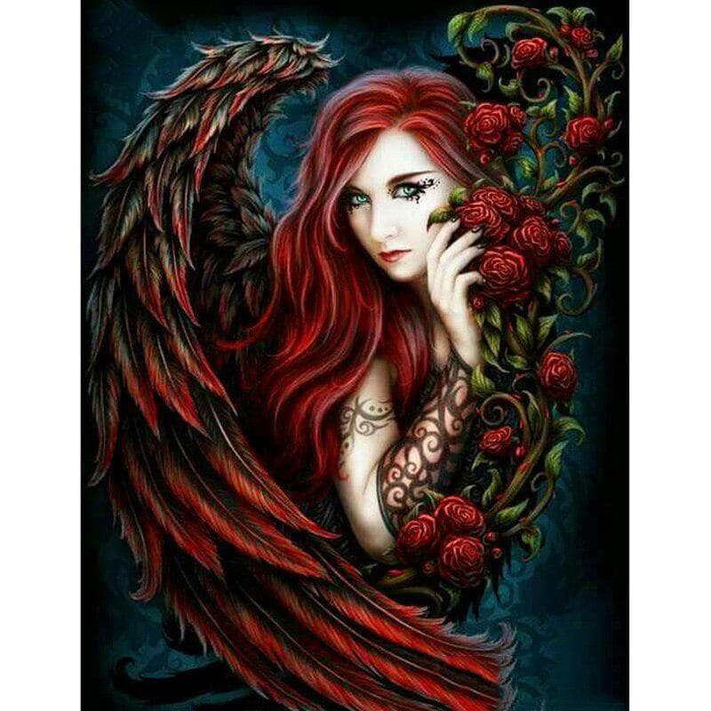 5D DIY Diamond Painting Woman flower Embroidery Cross Stitch 3D Home Decor 20X30CM