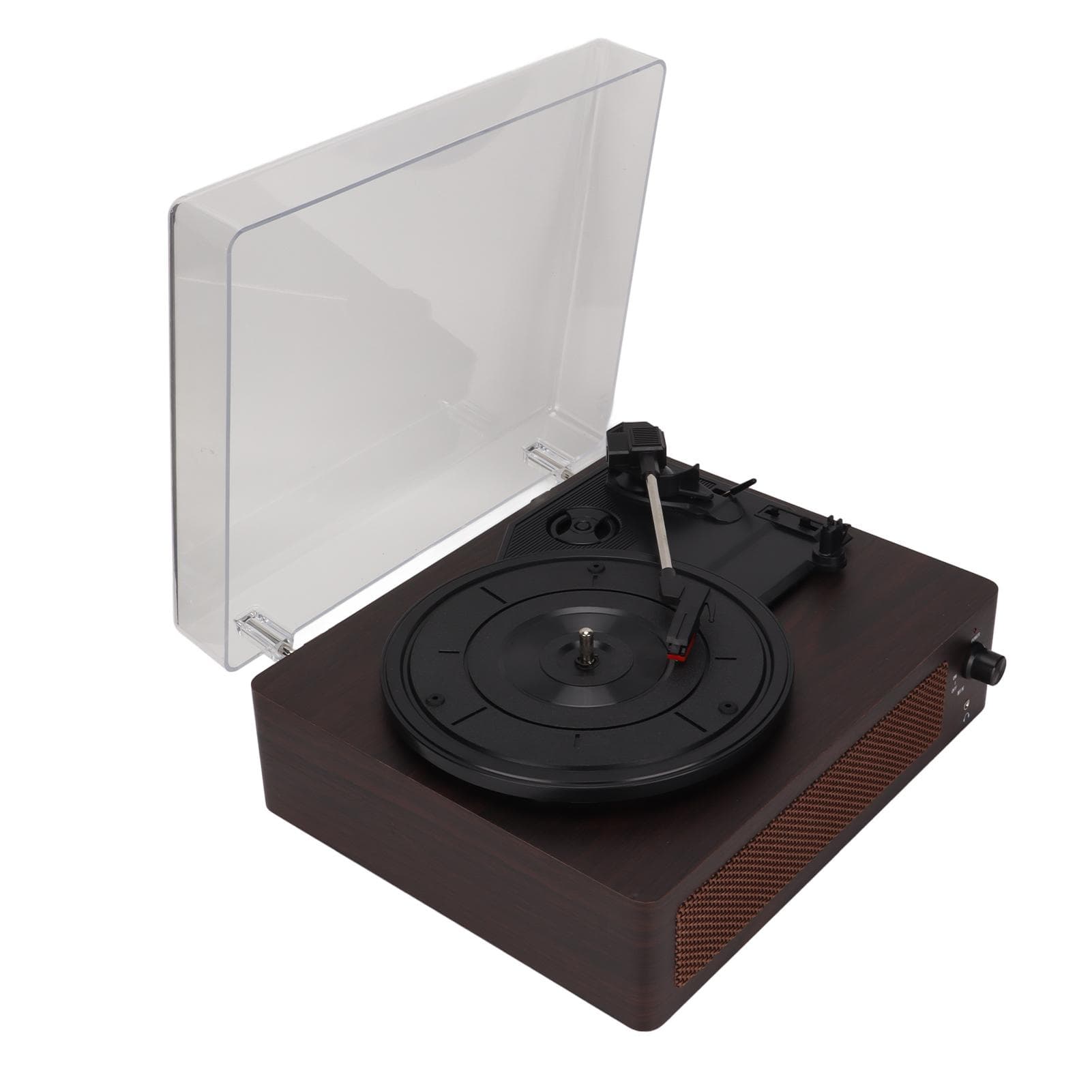 Vinyl Record Player BT Turntable Belt Driven 3 Speed Dustproof Built in Speaker with Cover Vintage