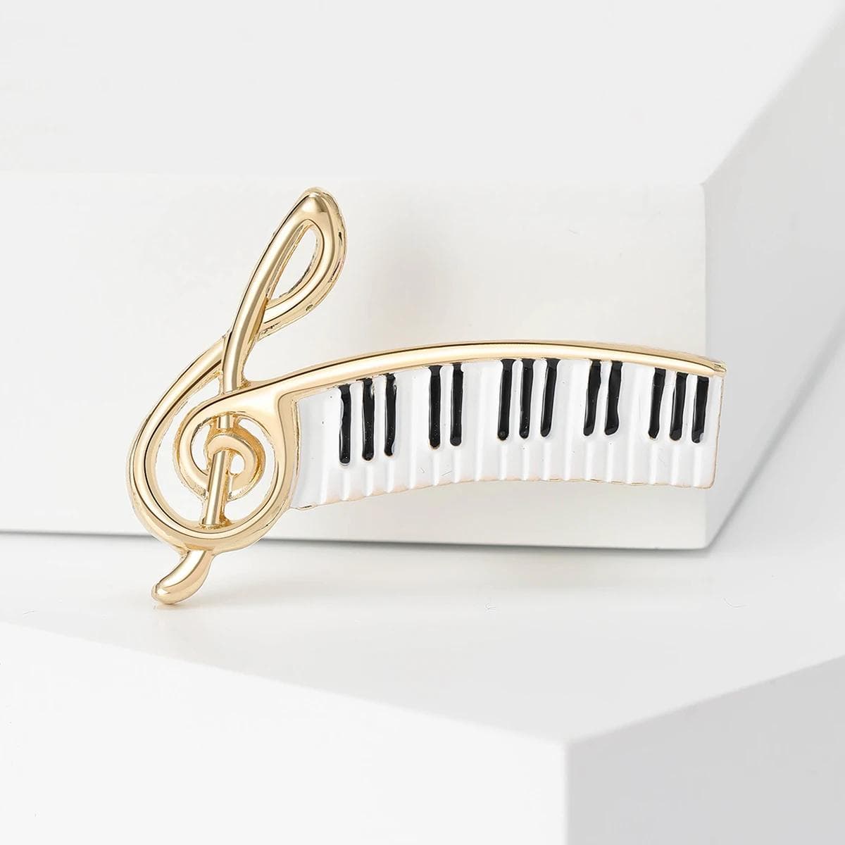 Trendy Piano Brooches For Women Musical Instrument Party Casual Brooch Pin Jewelry Gifts gold