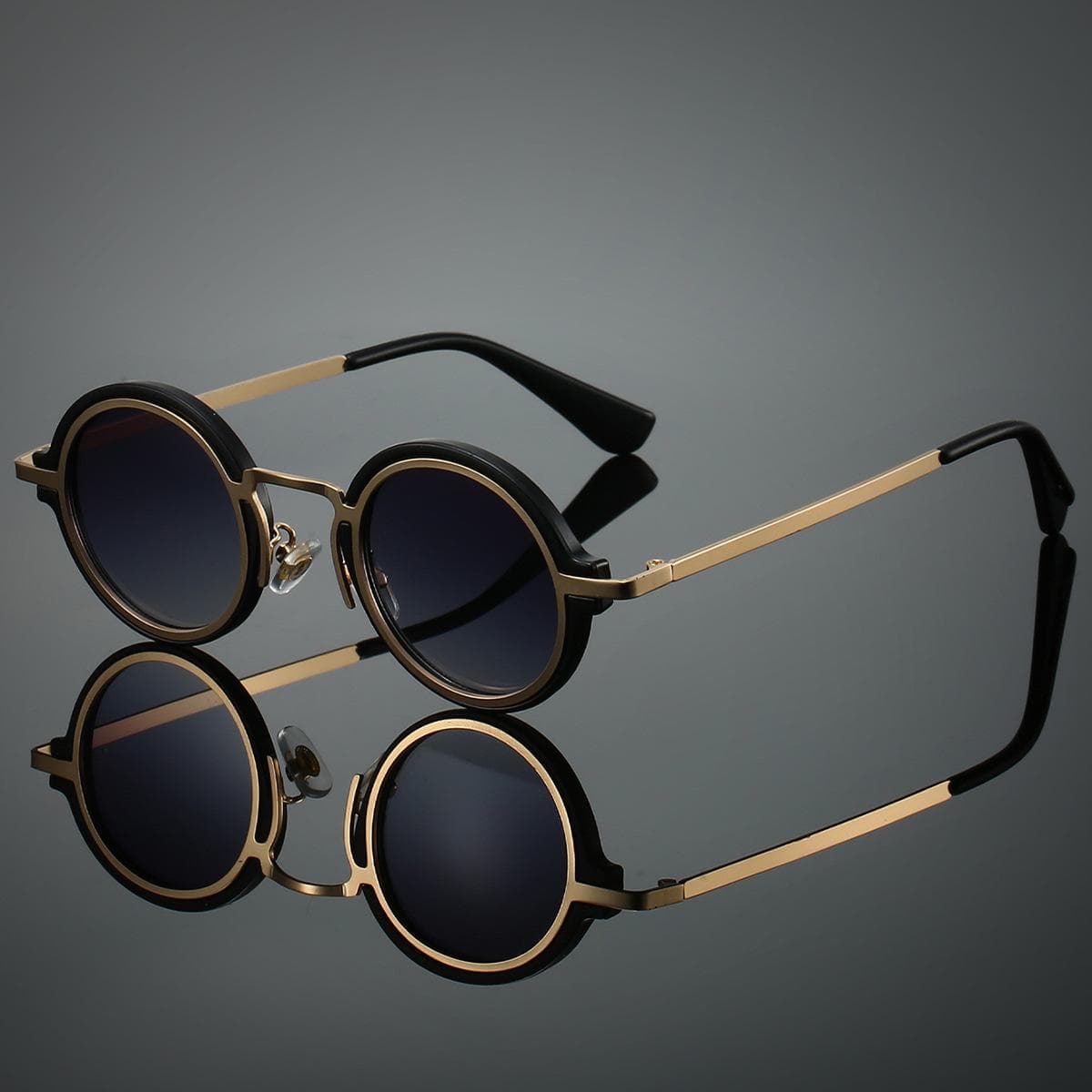 New Retro Metal Round Frame Sunglasses For Men Women UV400 High Quality Causal Driving Glasses Accessories