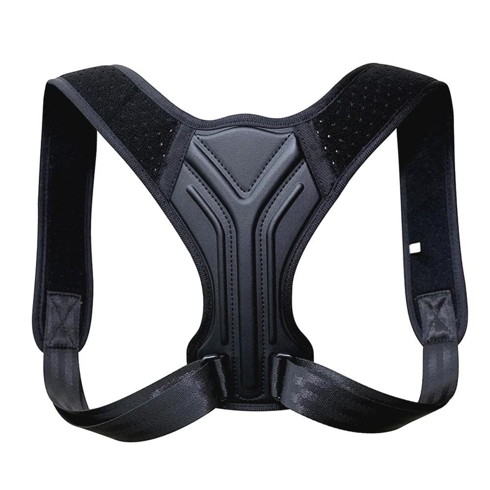 Adjustable Back Shoulder Posture Corrector Belt Clavicle Spine Support Reshape Your Body Home Office Sport Upper Back Neck Brace M black